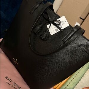 Kate Spade Black Textured Tote